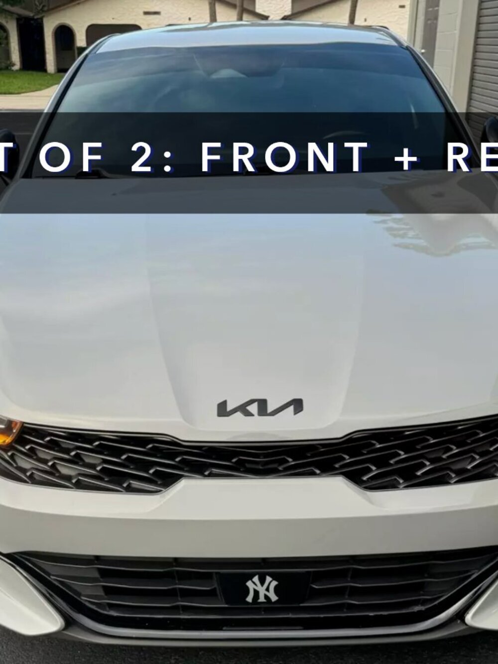 2022 - 2026 Kia K5 K7 K8 KX Front + Rear Letters Plastic Overlay in Matte Black